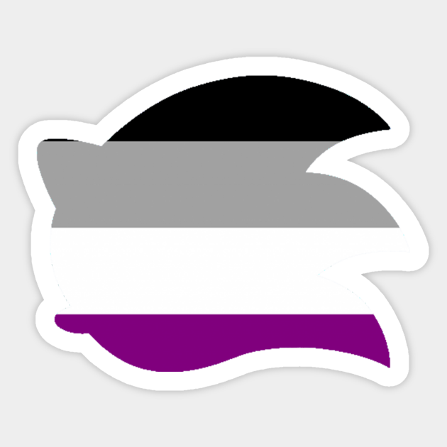 Ace Sonic Pride Asexual Pride Sticker Teepublic 